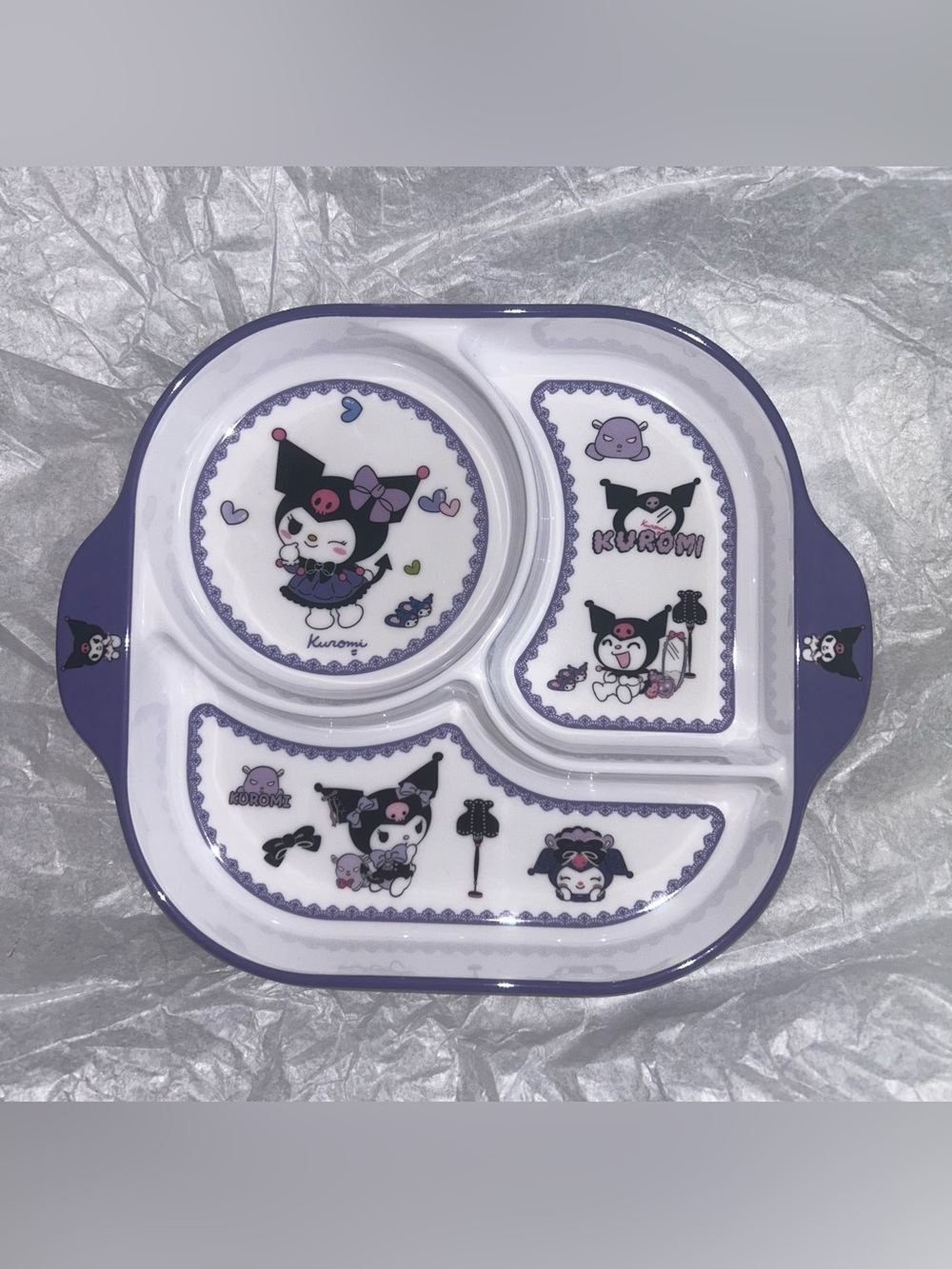 Sanrio Kuromi Divided Toddler/Kids Plate. NWOT